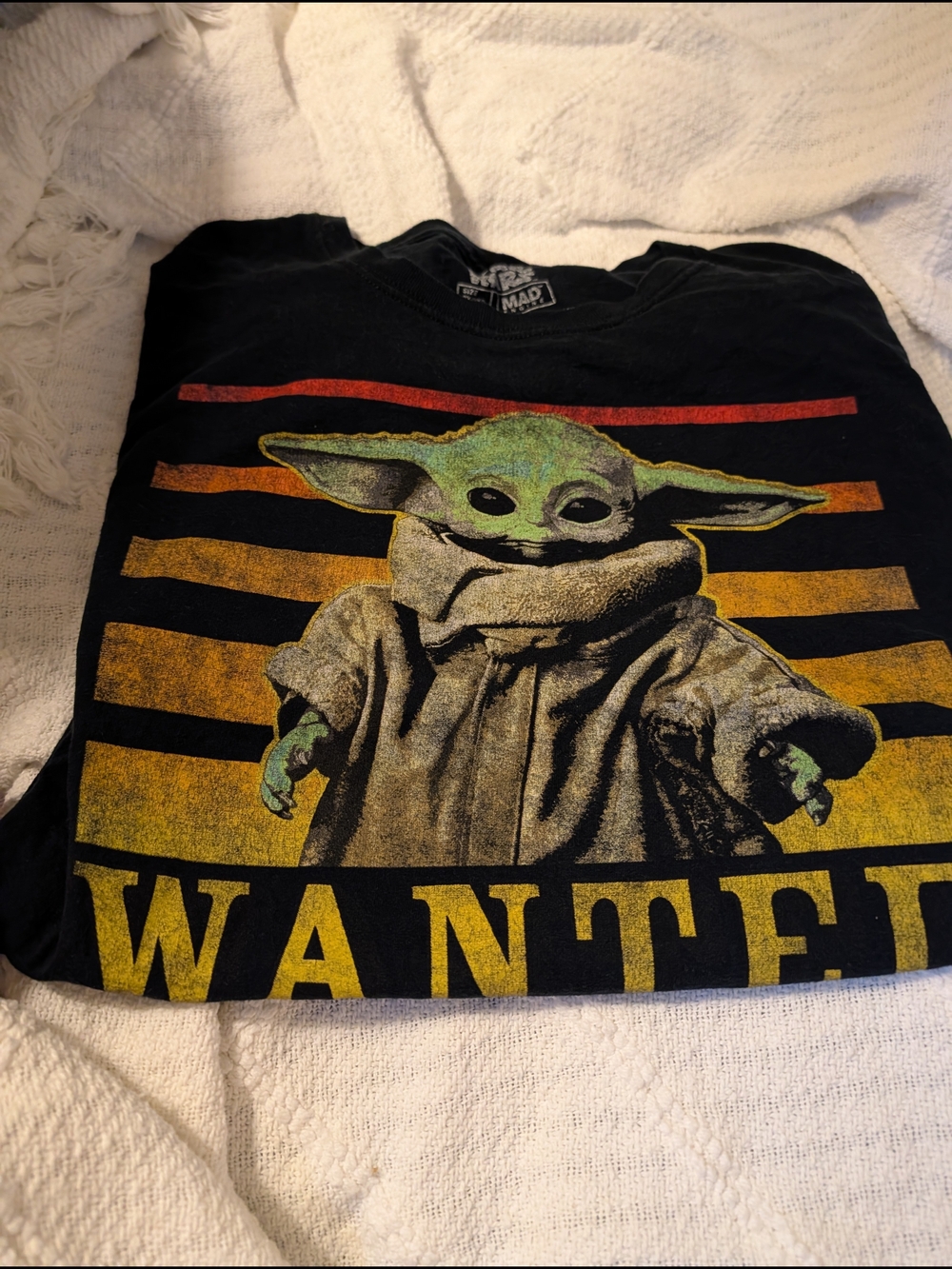 Star Wars The Child 'Wanted' Black Graphic Tee Lot Of 3
